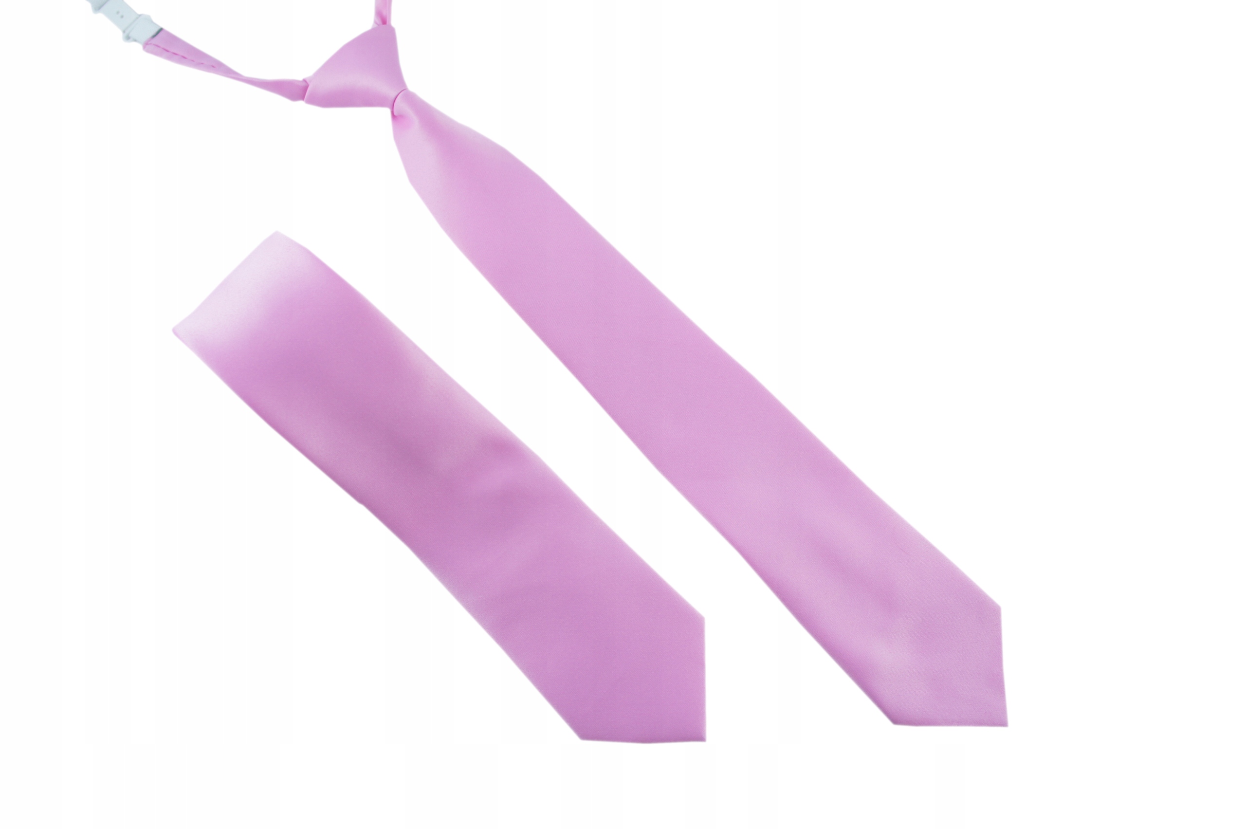 Różowy Krawat gładki ELEGANCKI dla NASTOLATKA ok 8-15lat Marka Inna marka