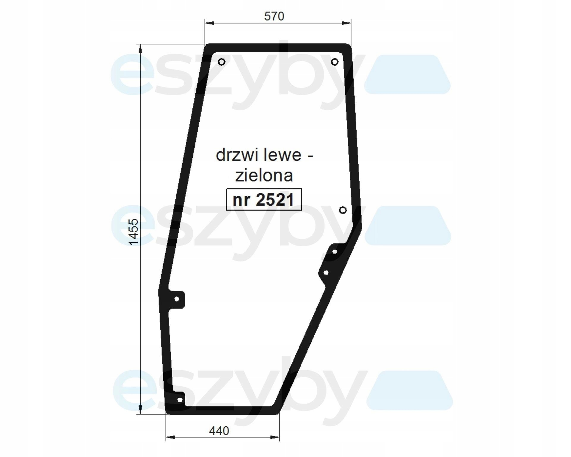 sklo Landini série 80 dveří levé