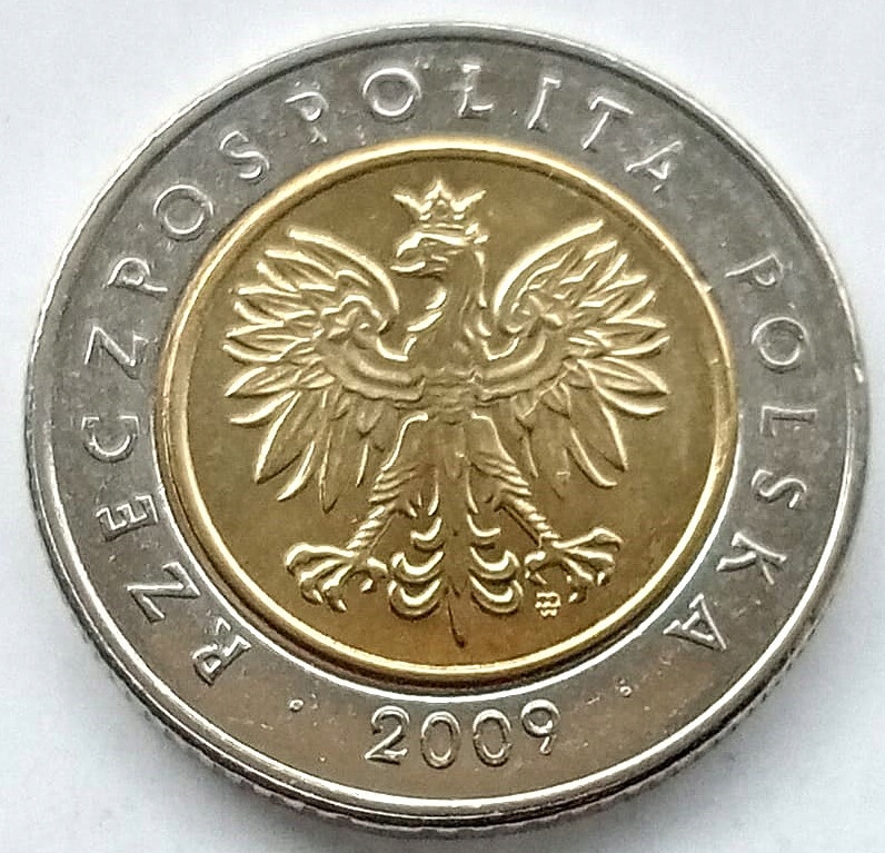 Polska 5 zł 2009 Mennicza (UNC)