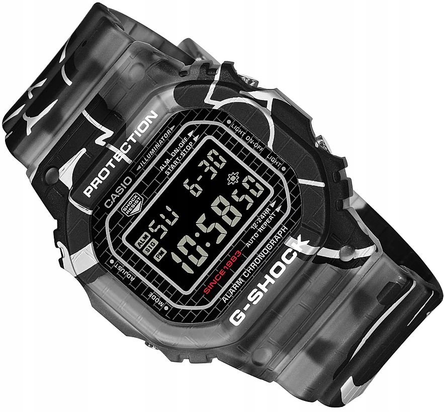 Nový G-shock DW-5000SS-1ER G-steel Street Spirit Šedo-černé Graffiti