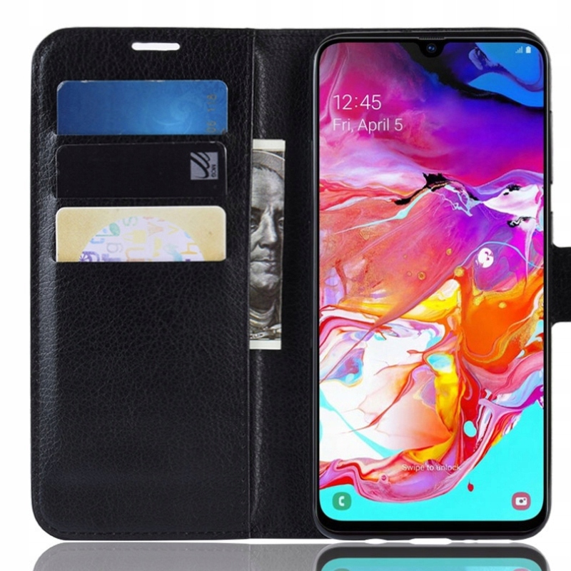 

Etui Z Klapką Portfel Litchi Do Samsung Galaxy A70