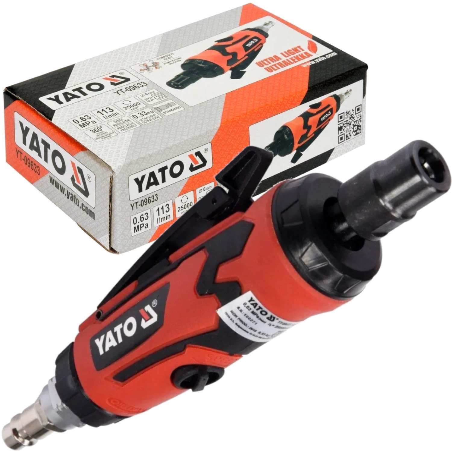 

Szlifierka Pneumatyczna Prosta 25000obr. 6mm Yato