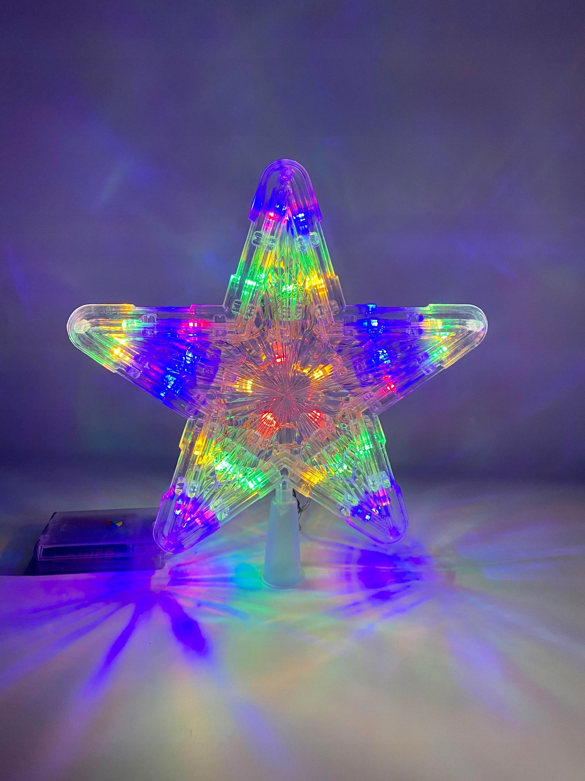 

Gwiazda na choinkę Rgb czubek na baterie