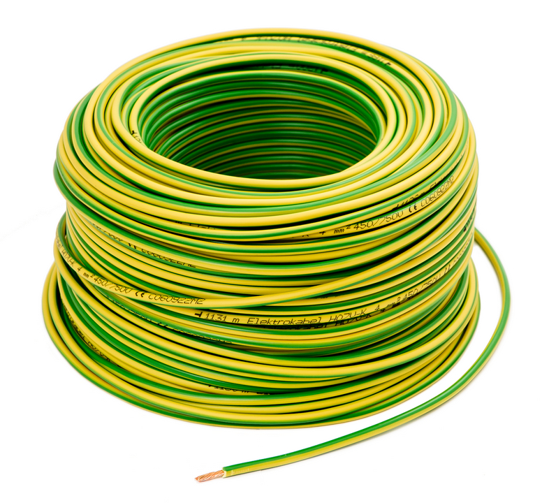 Przewód linka Lgy 1x10 mm² żółto-zielony, 450/450V, 100 mb