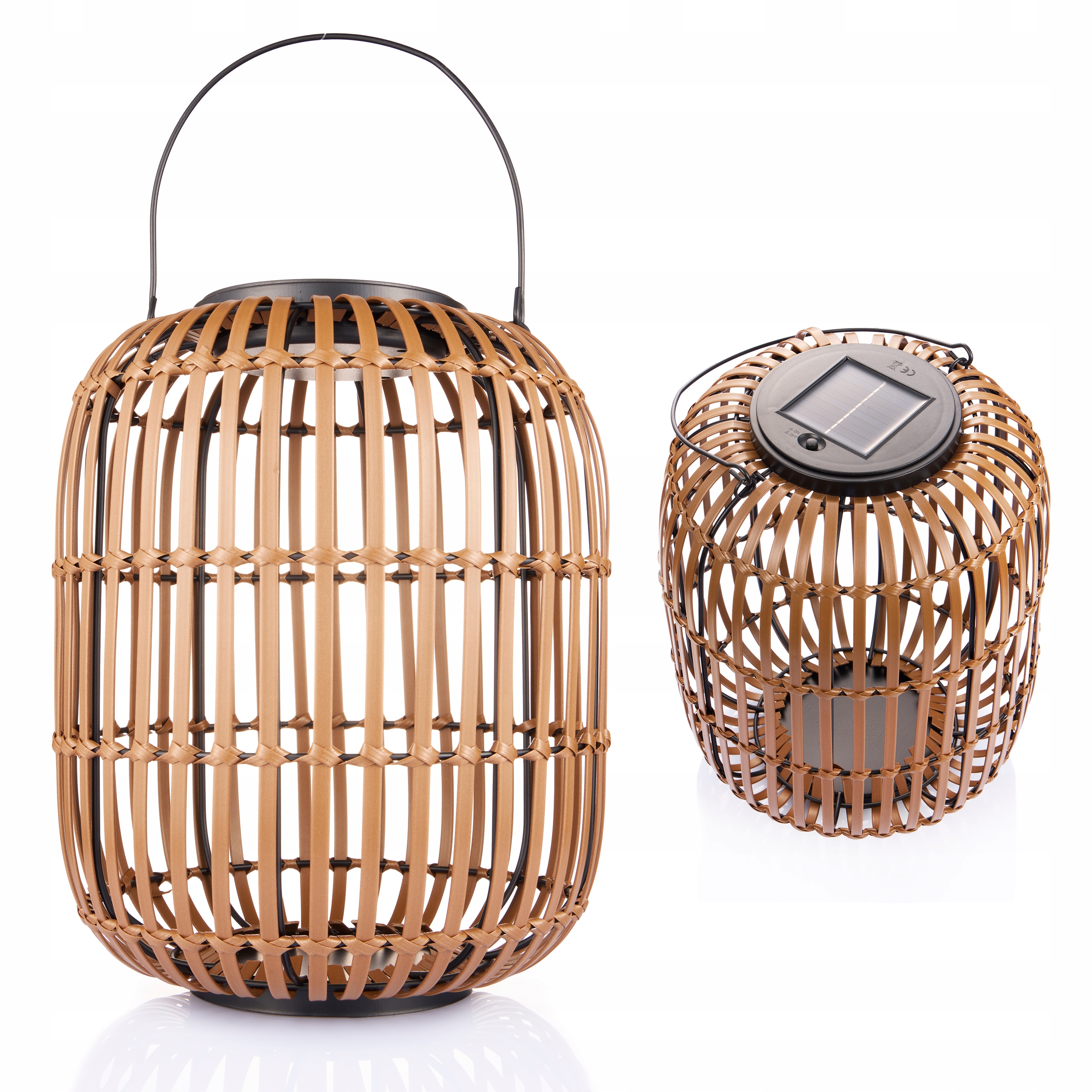 Lampa Solarna Ogrodowa Led Lampion Solarny Lampa Ratanowa IP44