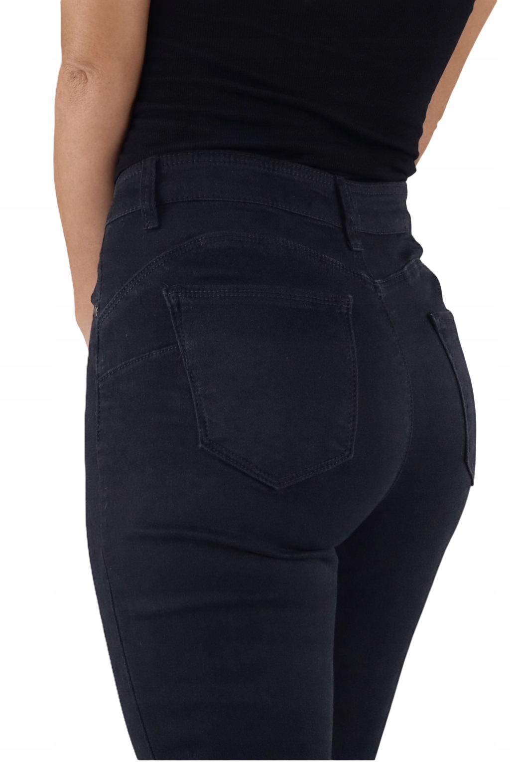 M.sara Spodnie Damskie Jeansy Rurki Wysoki Stan MS5268-13 push-up 46