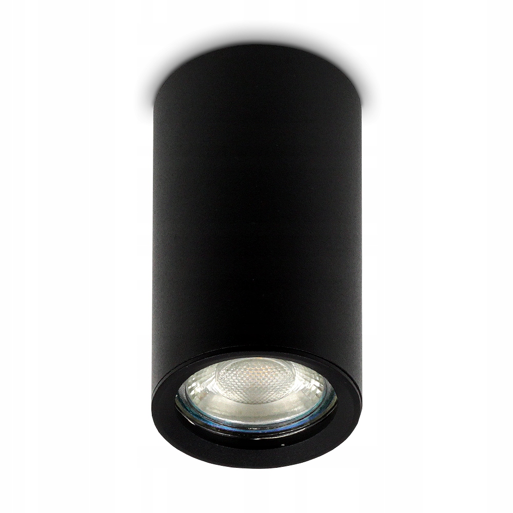 OPRAWA LED NATYNKOWA HALOGENOWA TUBA CZARNA SALON KUCHNIA SPOT GU10