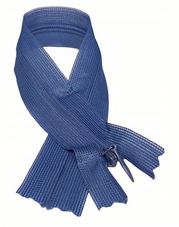 Zamek błyskawiczny kryty stały indygo 25 cm