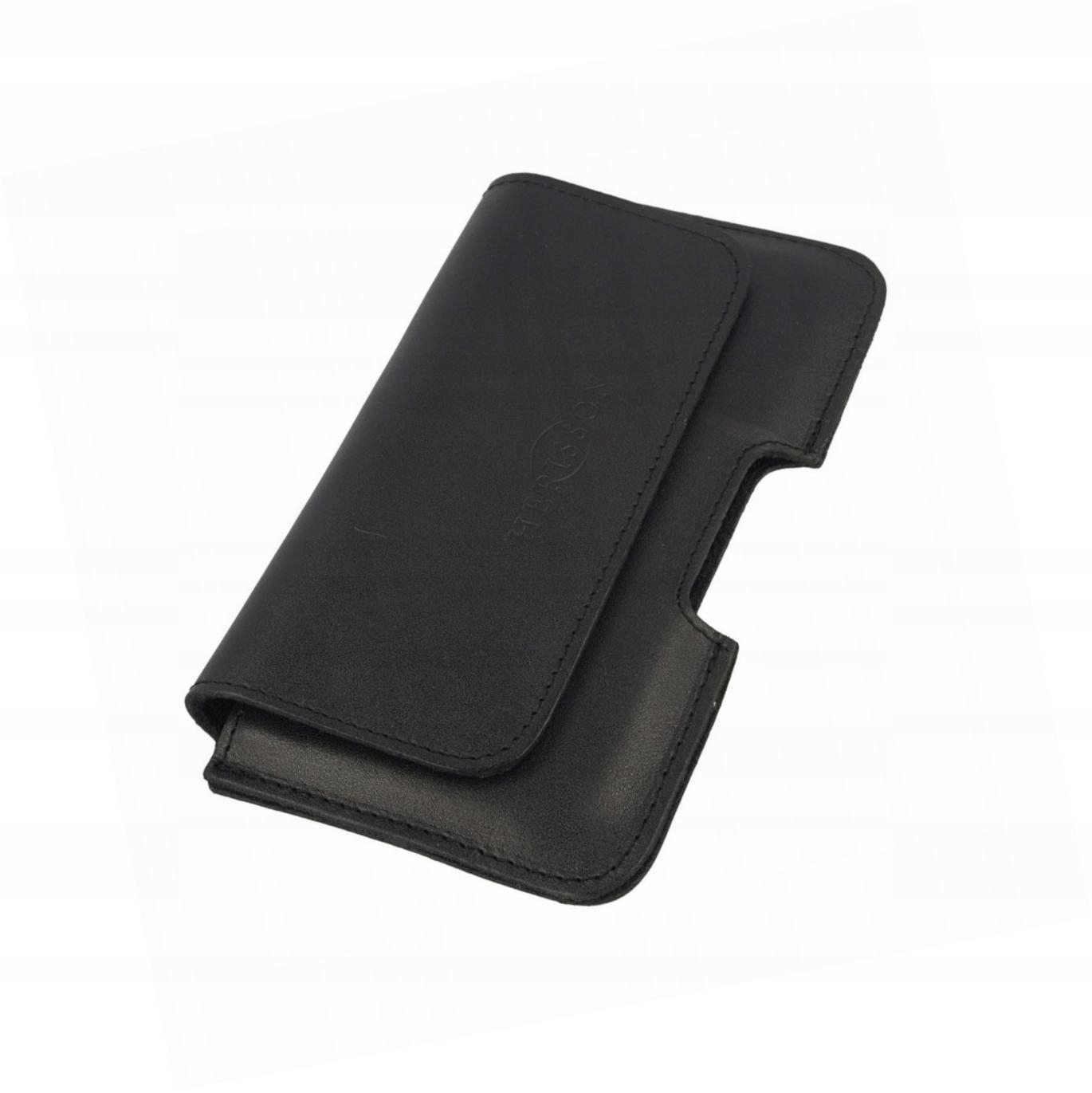 Skórzana kabura na telefon do paska do Samsung Galaxy A9 (2018) pozioma