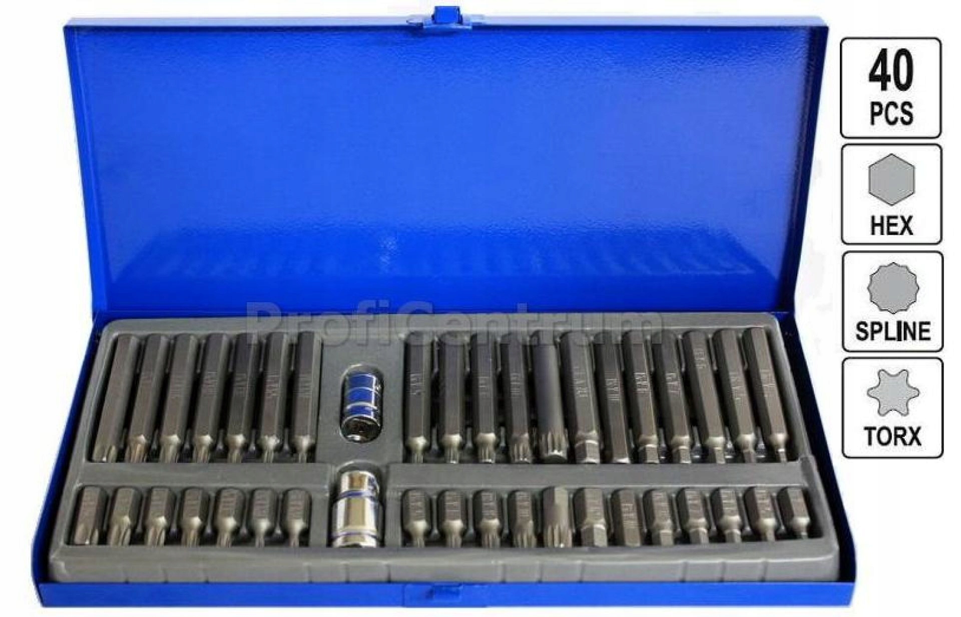 BITY IMBUSY HEX TORXY SPLINE XZN 40 SZT ZESTAW