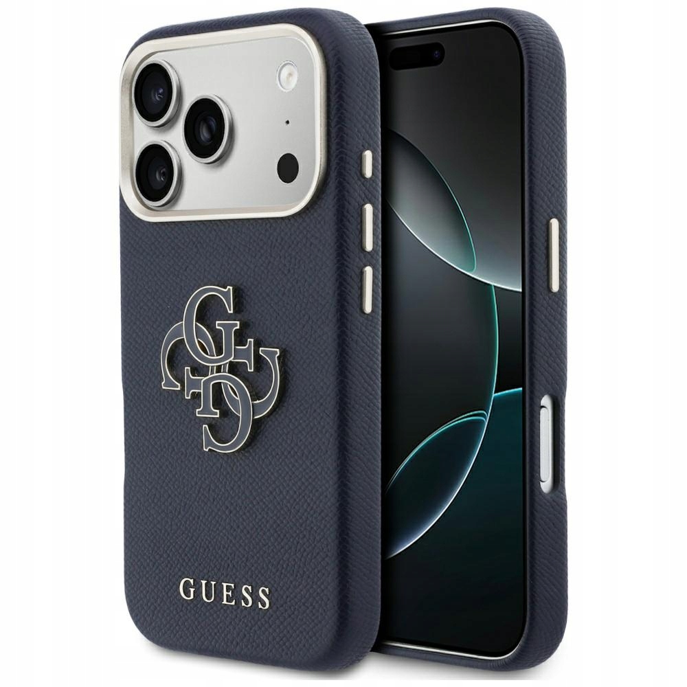 Pouzdro Guess Fw Resin Logo pro iPhone 17 Pro, modré