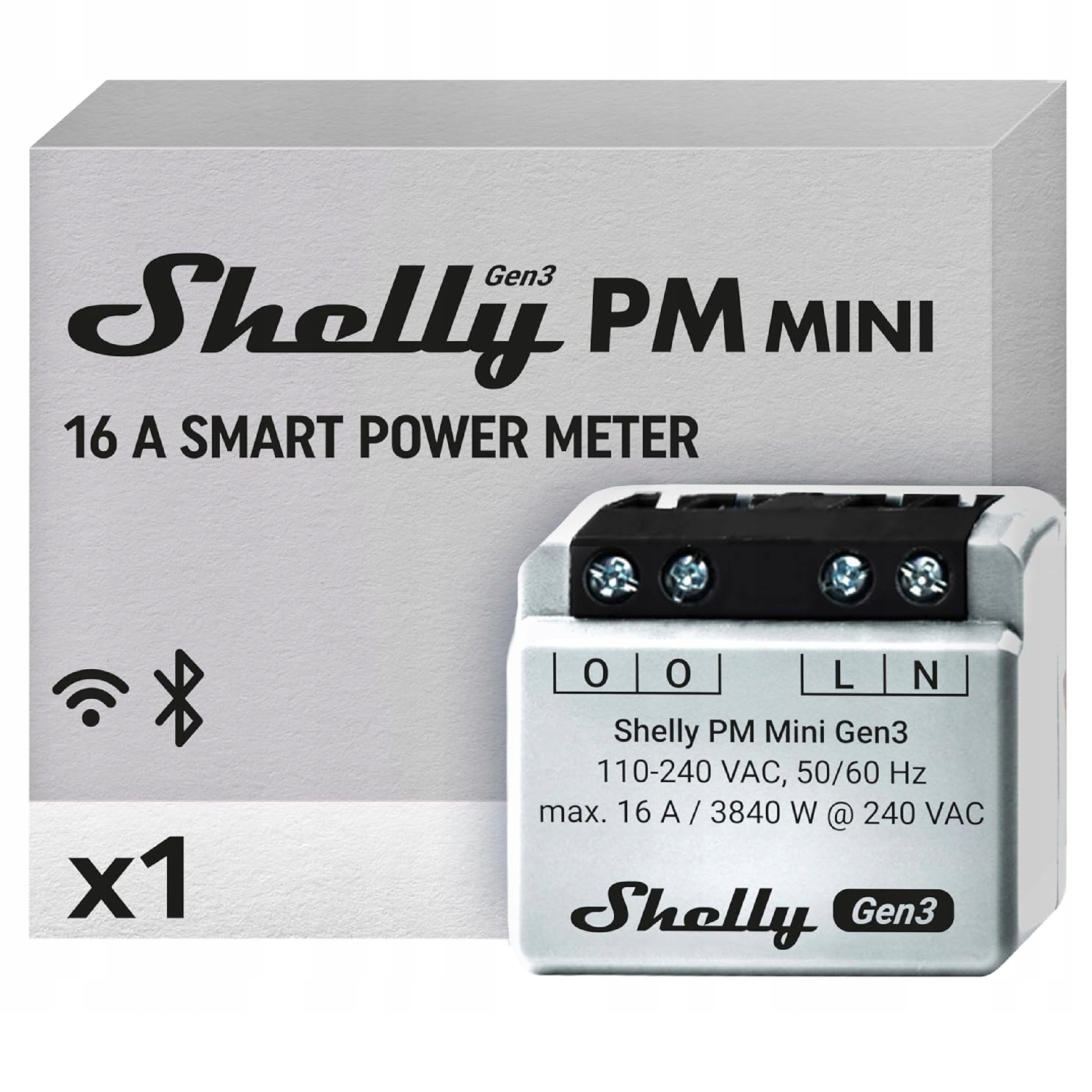 Shelly Pm Mini Gen3 Inteligentní měřič spotřeby WiFi Bt