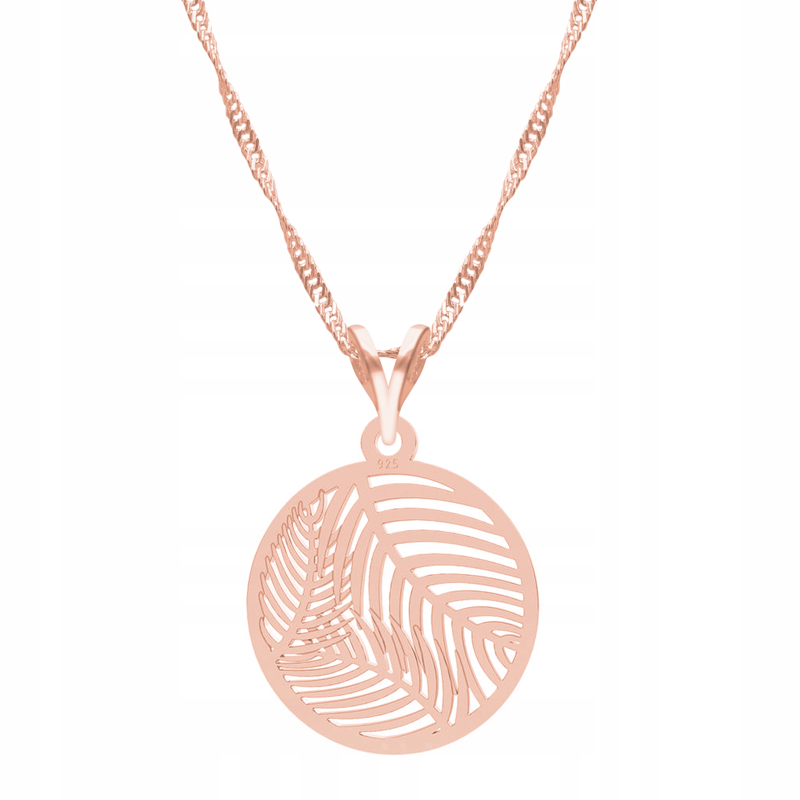 Řetízek zlatý náhrdelník 925 Listy Palmy Lístky