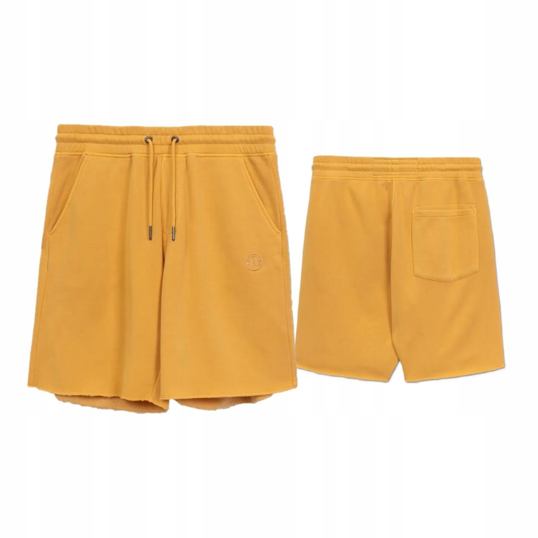 Pitbull West Coast Pánské Teplákové Kraťasy Washed Lancaster II Žluté 3XL