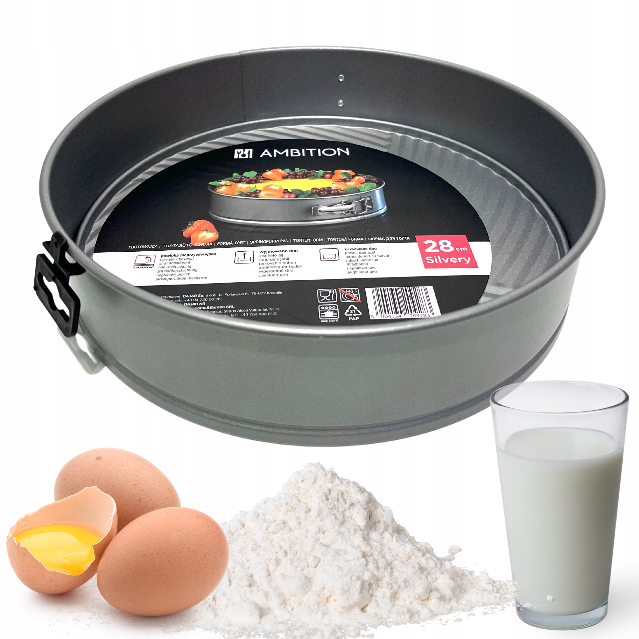 TORTOWNICA OKRĄGŁA DUŻA 28CM FORMA DO PIECZENIA Kod producenta 1309