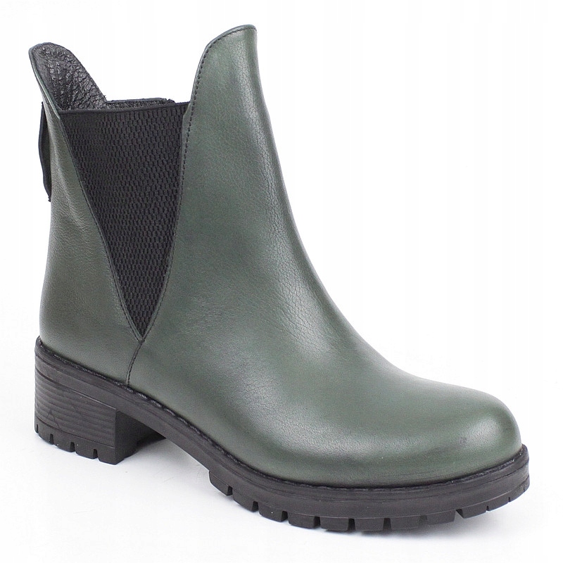 Sokolski Z22-238 Zelené Kotníkové Boty Kůže vel. 37