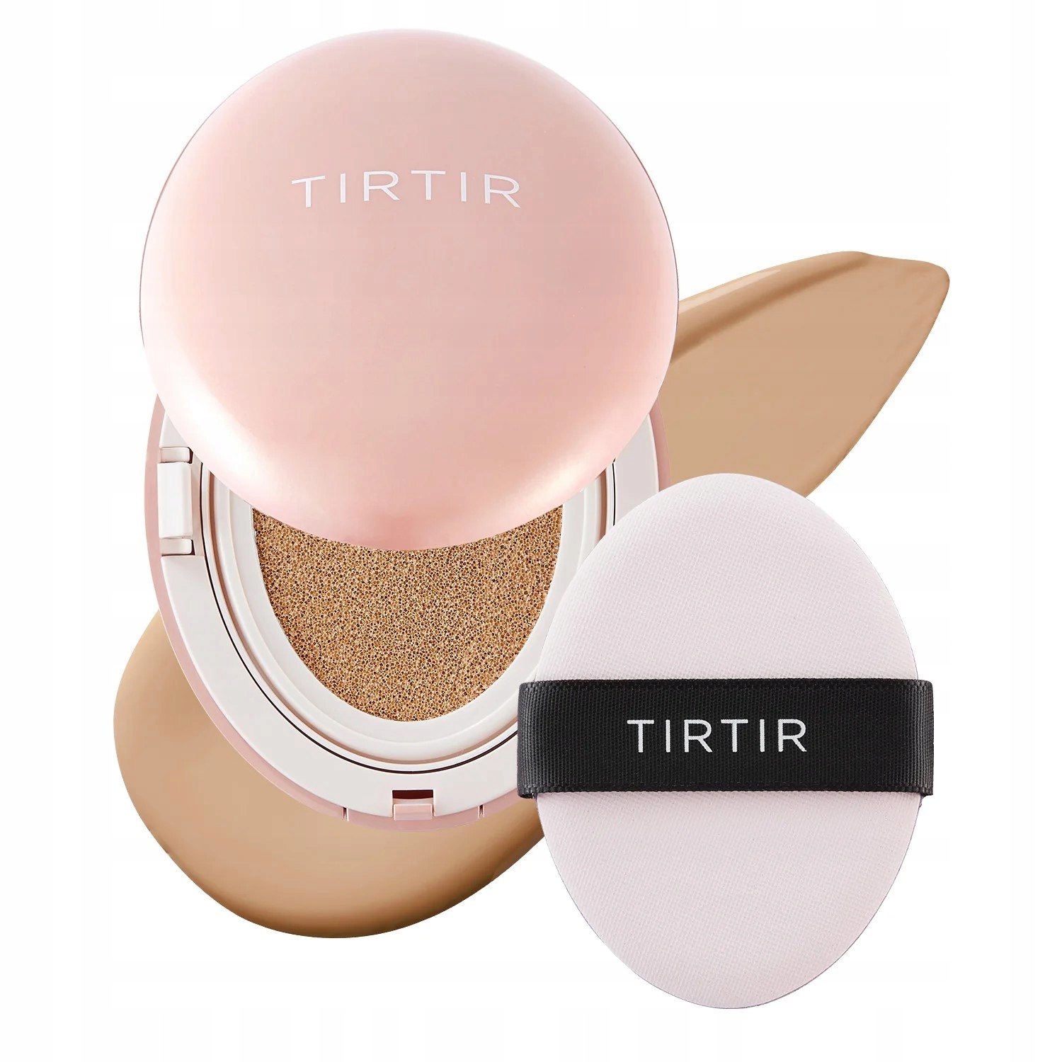 Mask Fit All Cover Pink Cushion 25N Mocha, - kryjący podkład w formie cushion, ciemniejszy odcień z neutralnymi tonami