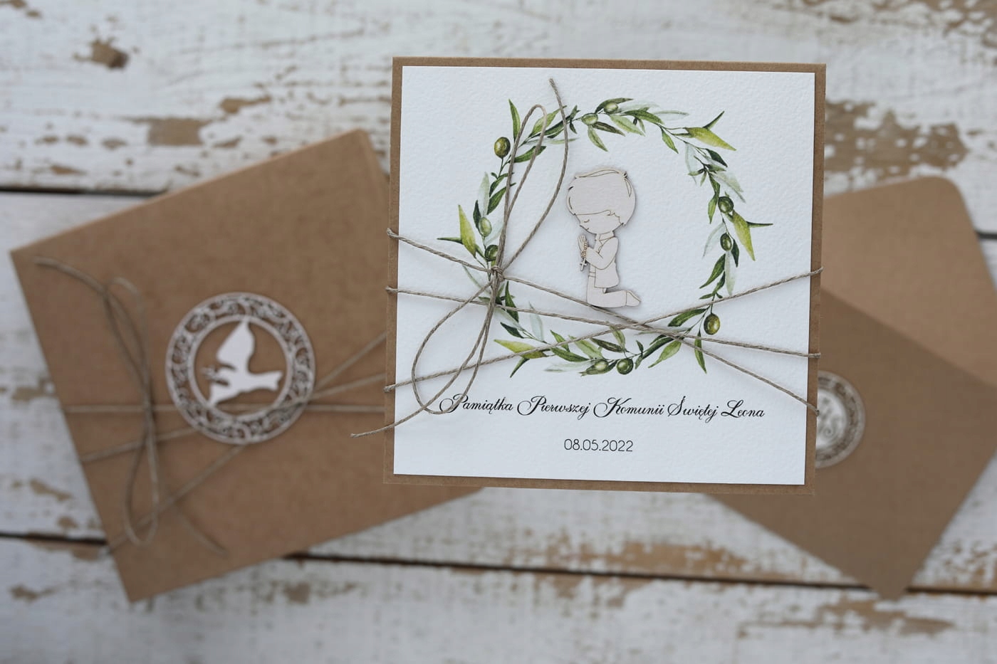 Ručně vyráběná společenská pohlednice od kmotra, kmotry