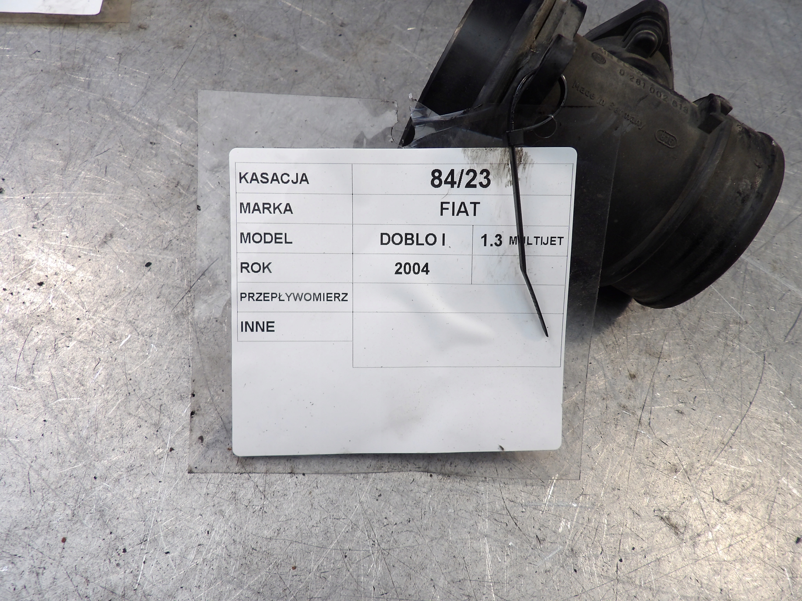 DEBIMETRO FIAT DOBLO E 1,3MJET 0281002613