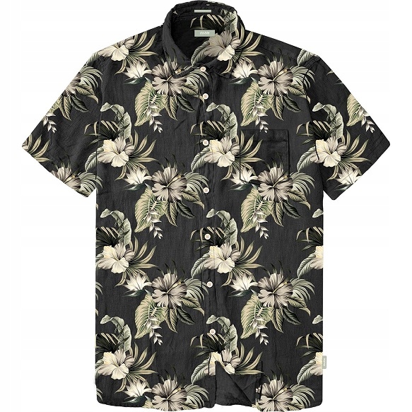 Velká pánská košile s květinami Double