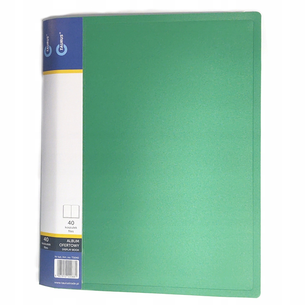 

Teczka ofertowa album 40 koszulek A4 zielona