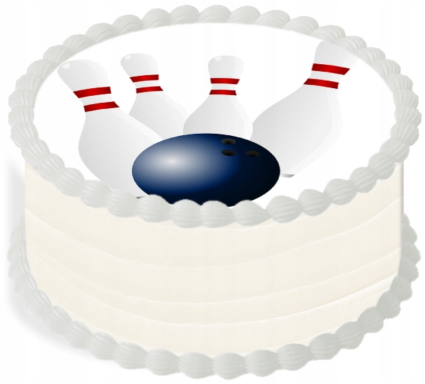 oplatek na dort 14 cm Sport Kula Bowling