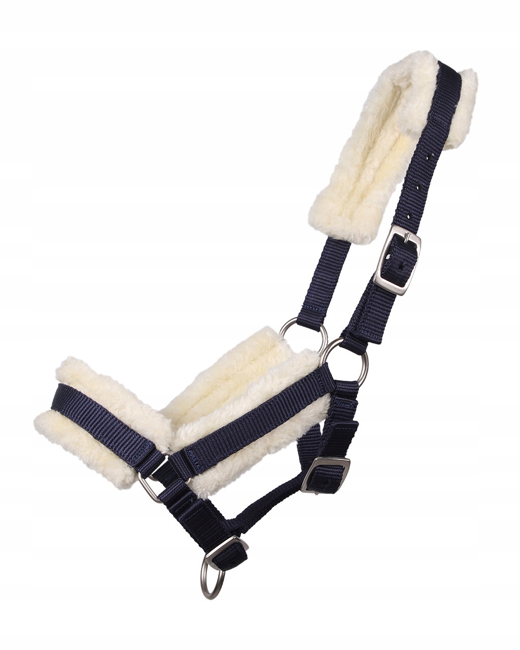 QHP kantar źrebięcy z futerkiem NAVY full-foal 04
