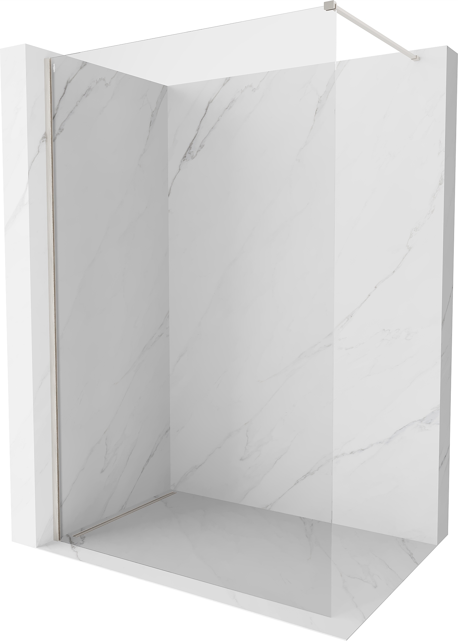 Mexen Kioto-x Ścianka Prysznicowa Walk-in 110X200 Transparent Nikiel