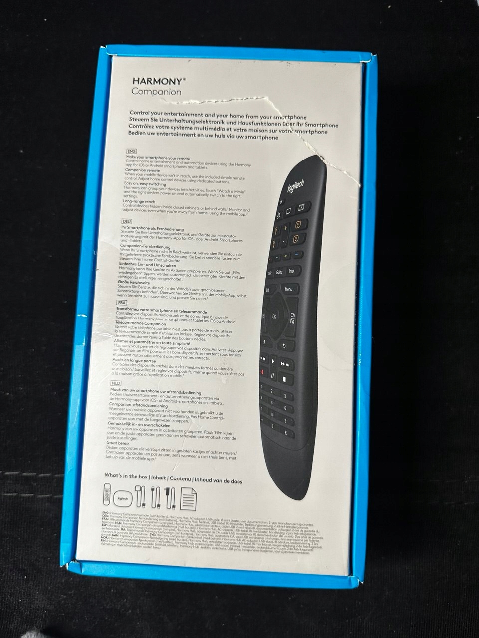 Универсальный пульт дистанционного управления Logitech Harmony Companion черный