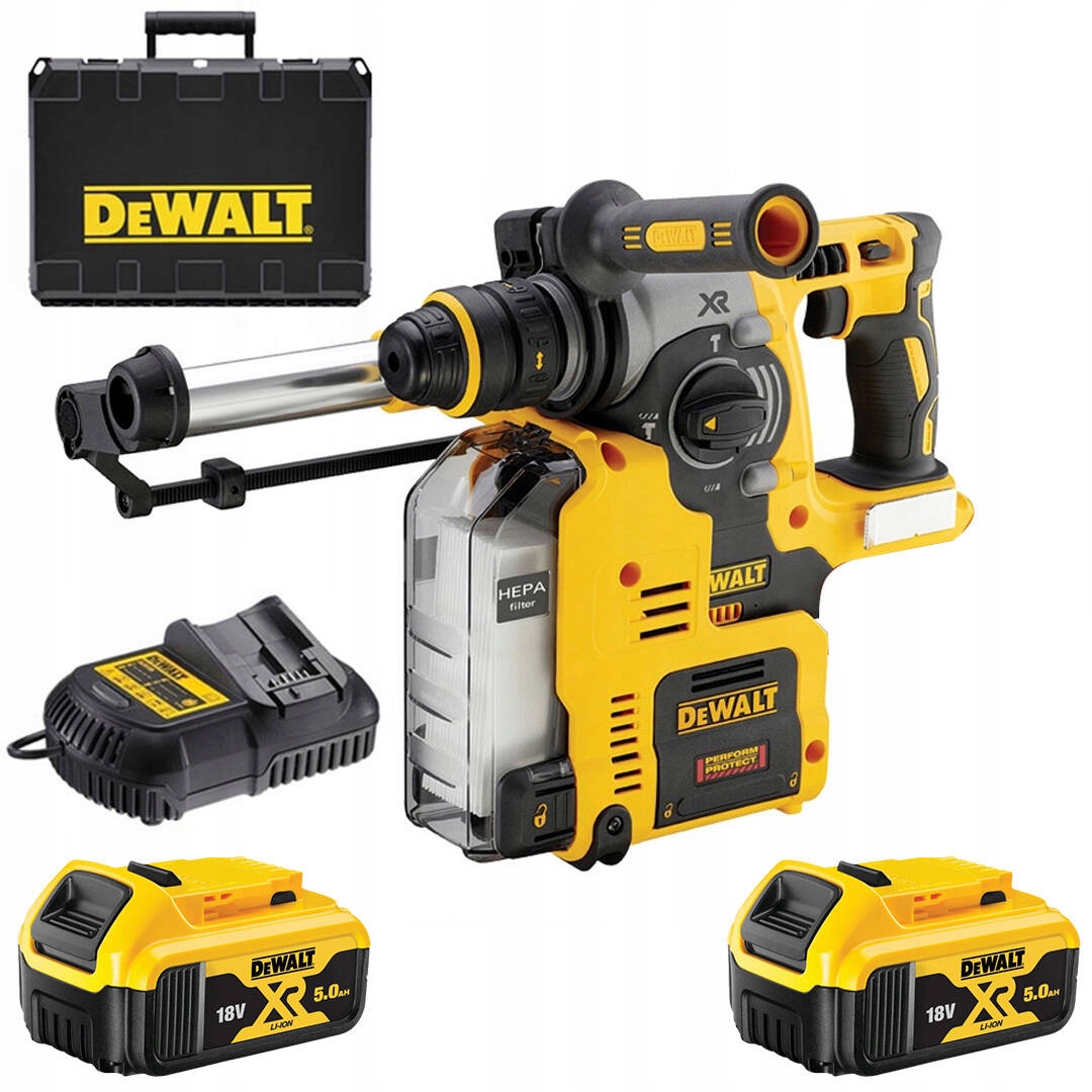 Vrtací a kovací kladivo Sds+ 18V Xr s odsáváním prachu 2x5,0Ah DCH275P2 DeWALT