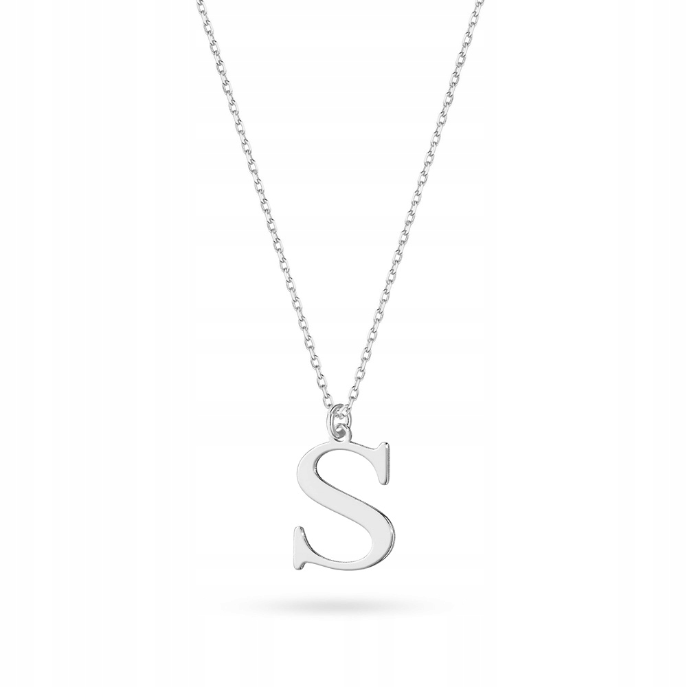 Wyjątkowy Srebrny Naszyjnik pr. 925 Literka S
