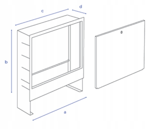 SZAFKA PODTYNKOWA DO ROZDZIELACZA 5 - 6 OBWODY Marka inna