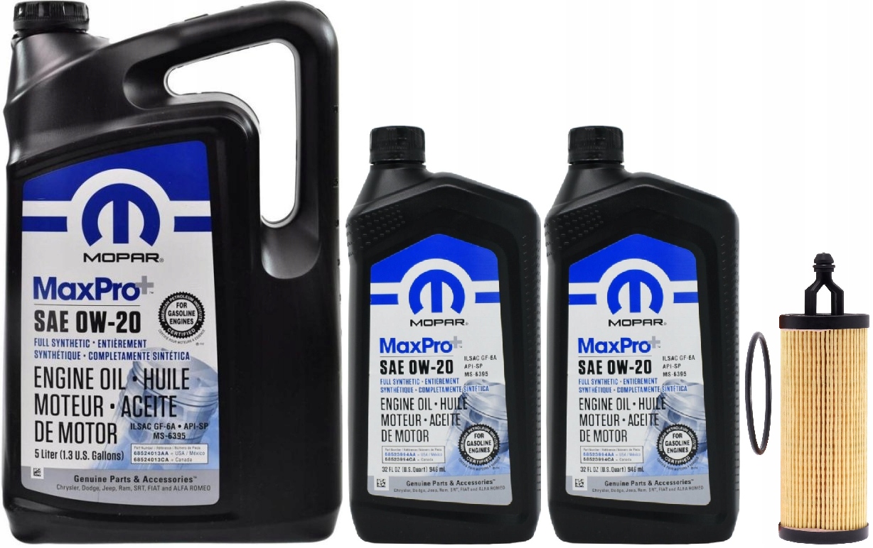 MOPAR 0W20 6,9L + FILTR ZAMIENNIK PENTASTAR 3,6