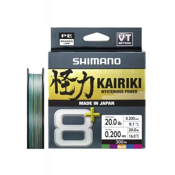 Shimano Kairiki 8+ 0,20mm 16,0kg 300m MultiColor