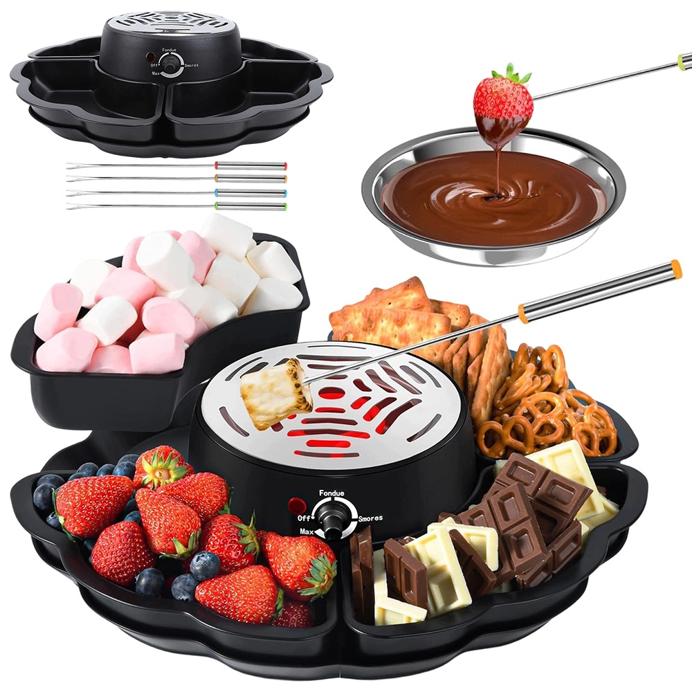 Ohřívač na tavení čokolády Fondue sada s termostatem jako Dárek