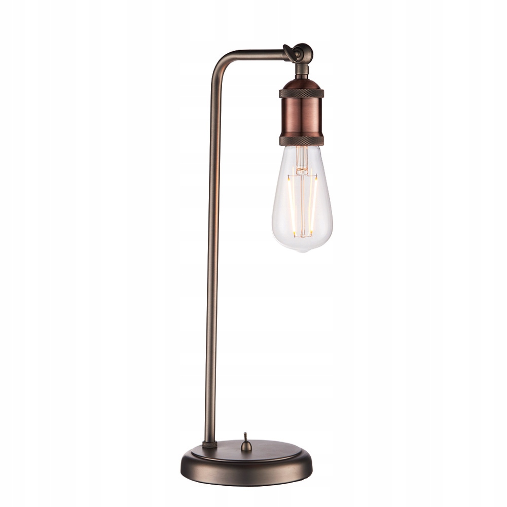 Endon Hal Industriálna stolová lampa, starnúca povrchová úprava, E27, 40 W