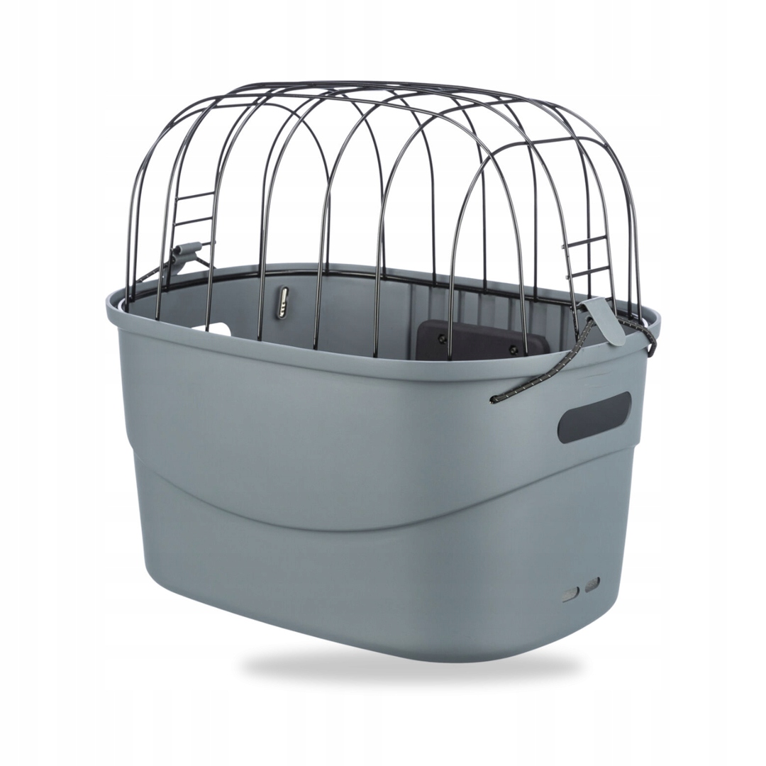 Trixie Kosz transporter na rower dla kota/psa, przedni, szary plastik