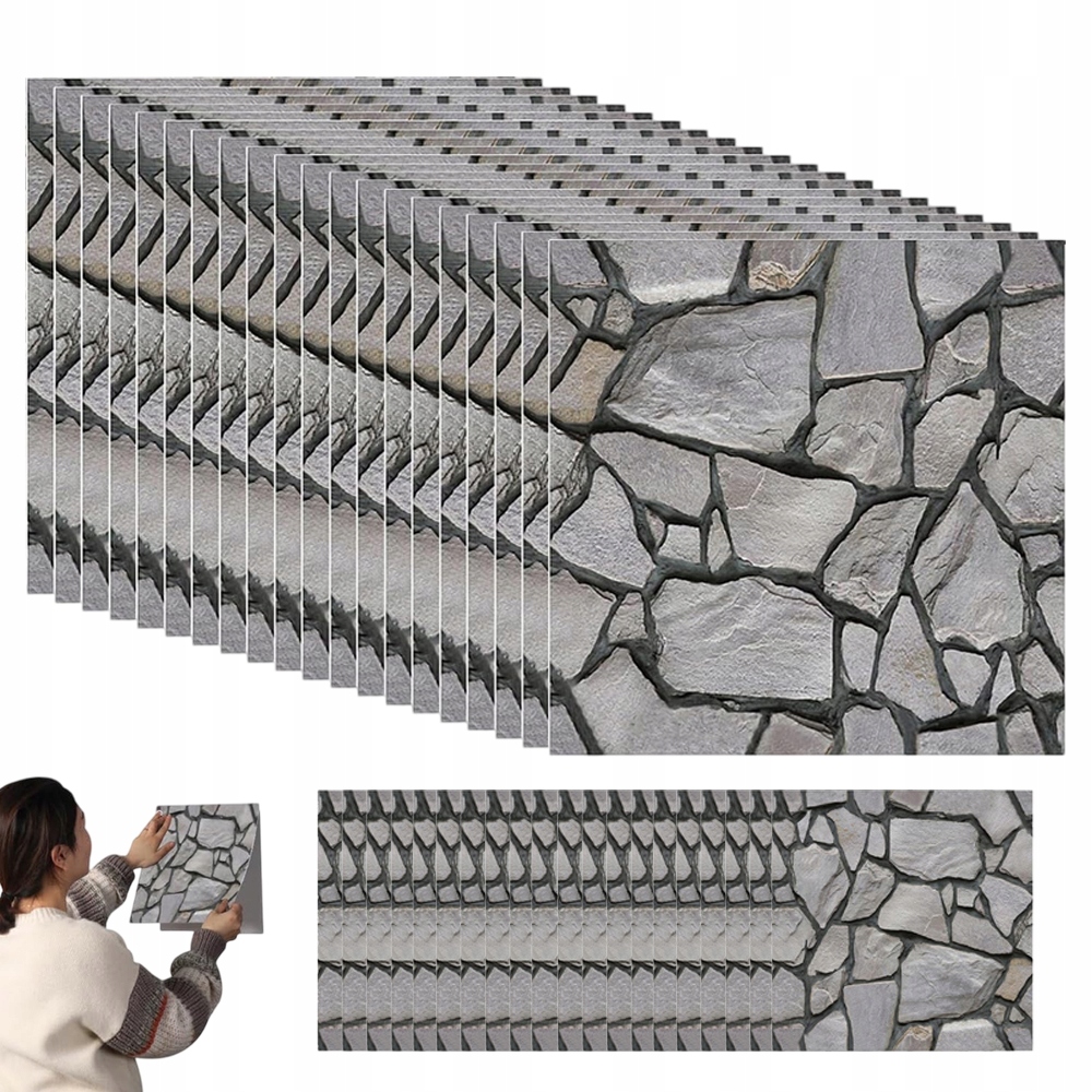 20 x 3D Nástěnné Panely Samolepící Cihla Tapeta Imitace Kámen Obývací Pokoj 30 cm