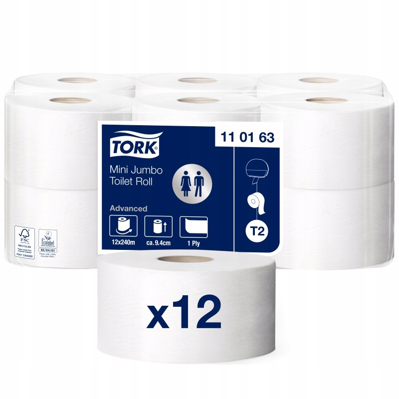 

Tork 110163 - Papier toaletowy mini jumbo - x12