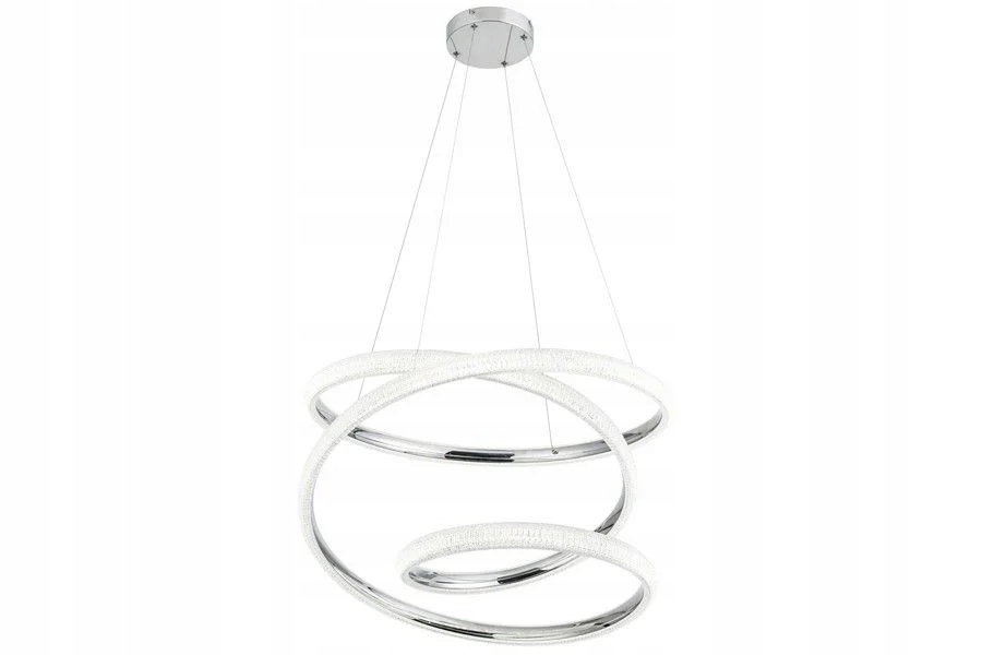 Led závesná lampa chrómová dekoratívna 70 cm 4000K do obývačky Reality