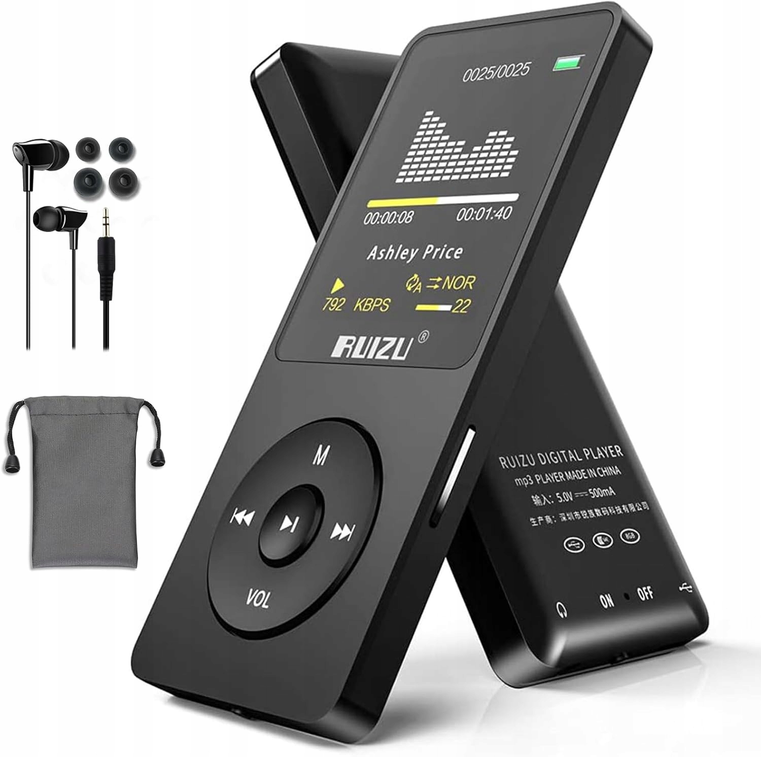 MP3 64GB Bluetooth 5.3 Ekran 1,8" Sport Dla Dzieci i Dorosłych