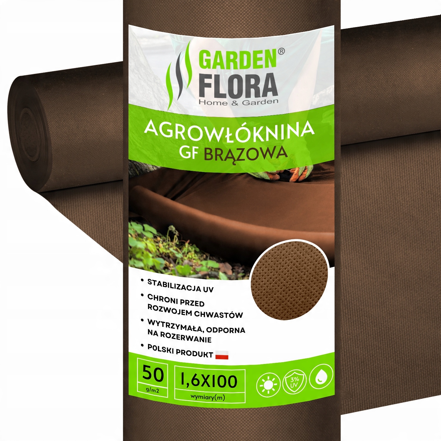 

Agrowłóknina Gf Agro Brąz 1,6x100m 50g Na Chwasty