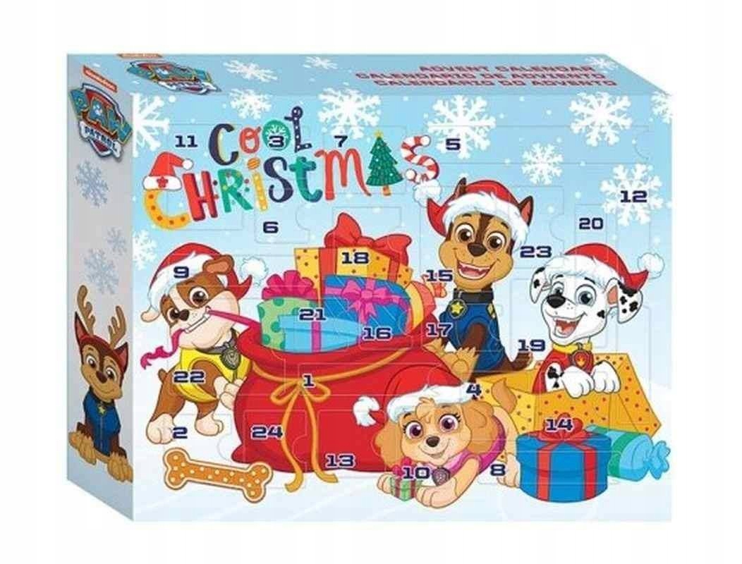 Адвент-календарь Euroswan Paw Patrol, 24 аксессуара: брелоки, браслеты и канцелярия, от 5 лет