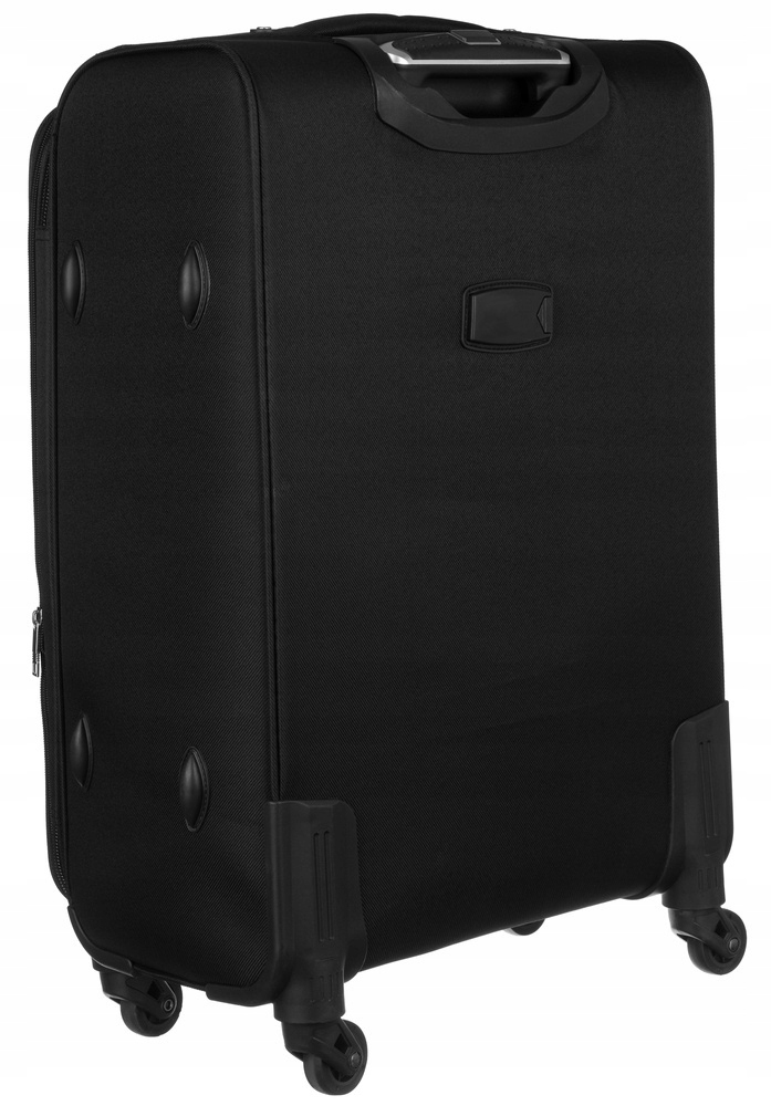 Zestaw czarno-czerwonych walizek podróżnych - Peterson Wzór dominujący bez wzoru