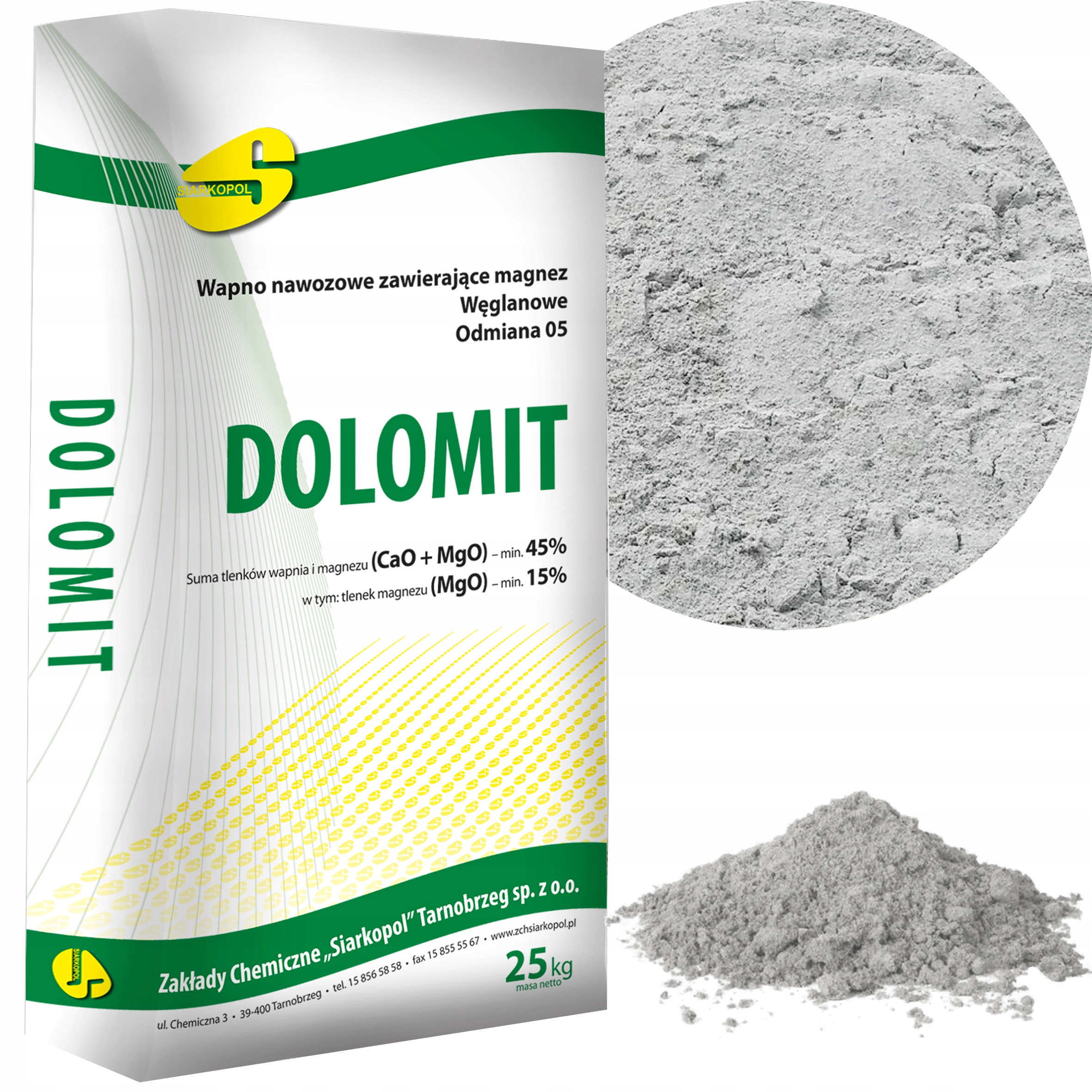 DOLOMIT 25kg WAPNO MAGNEZ ODKWASZA GLEBĘ I NAWÓZ ANTYMECH