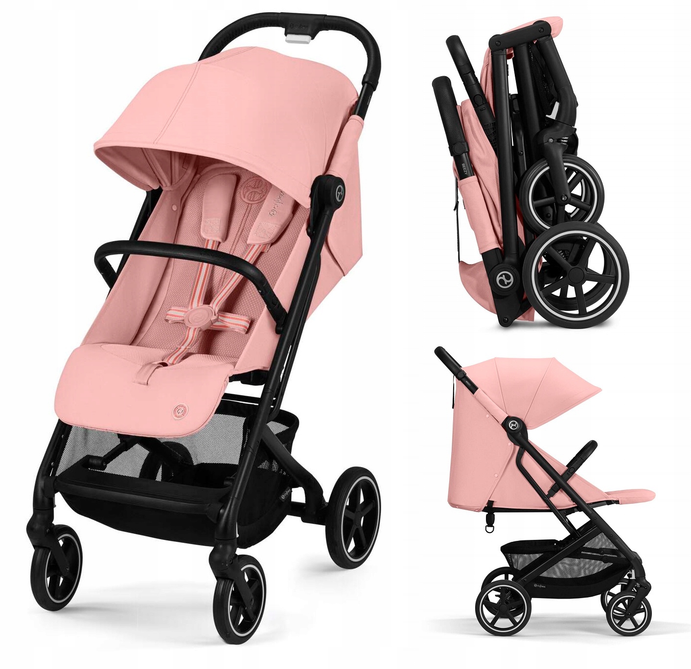 Wózek Spacerowy Cybex Beezy 2.0 2025 duże koła Candy Pink różowy