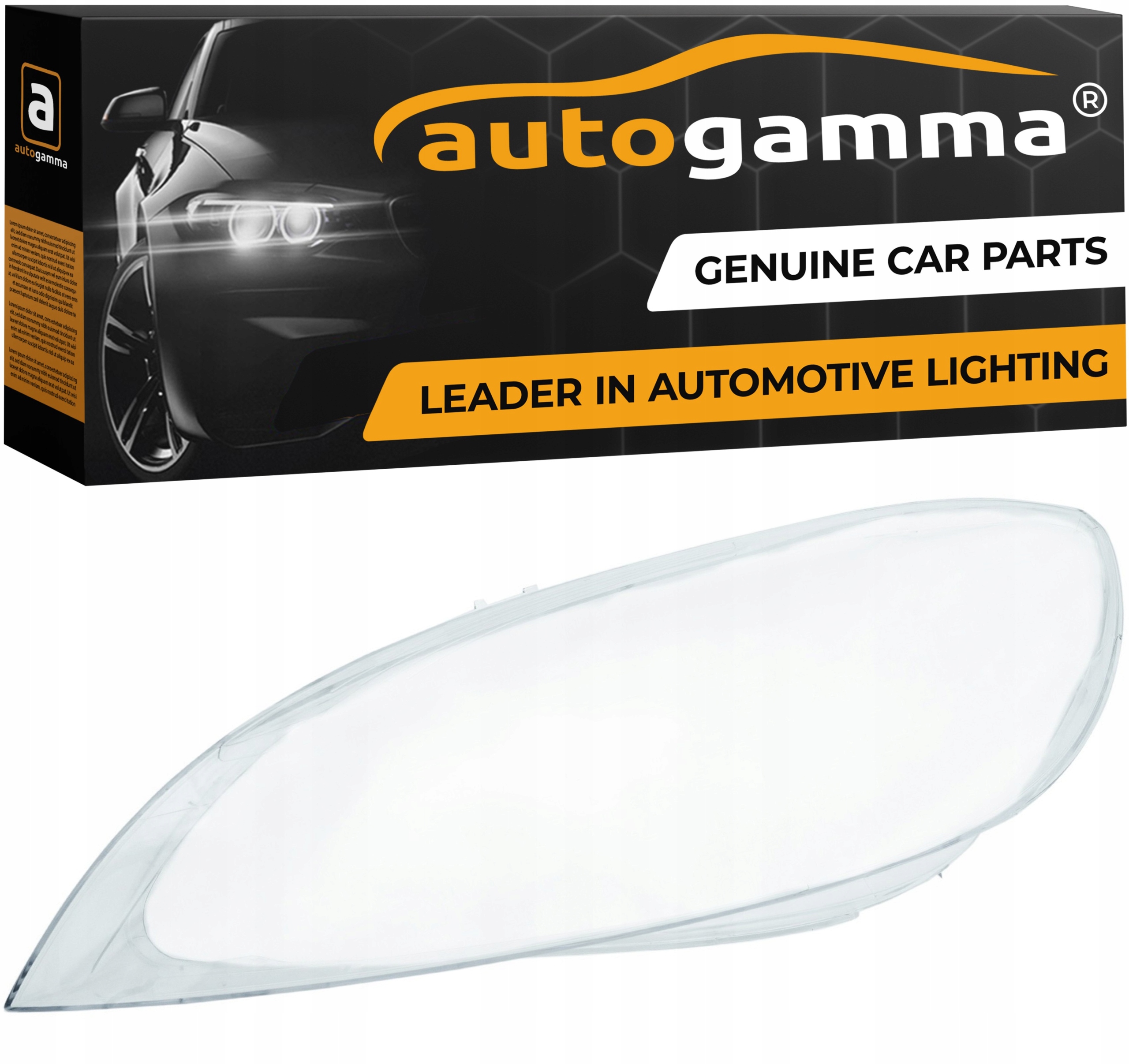 Sklo světlometu Volvo V40 (12-16) levý