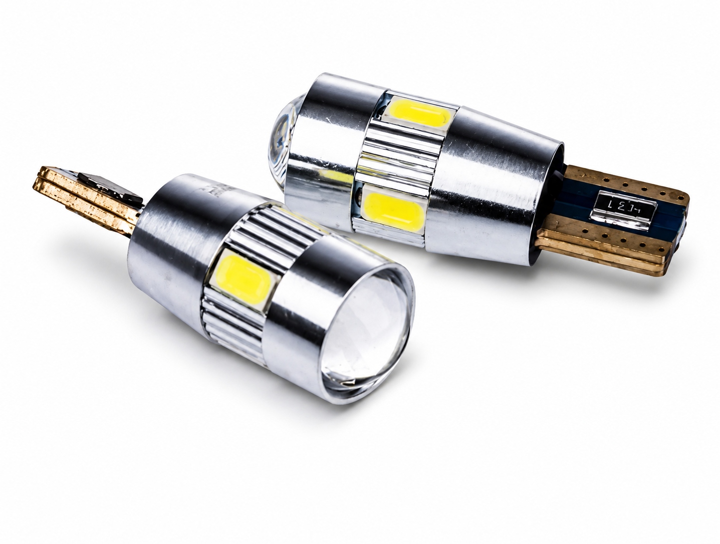 2x Żarówka Led W5W T10 6SMD 5630 *z soczewką* Canbus biała Einparts