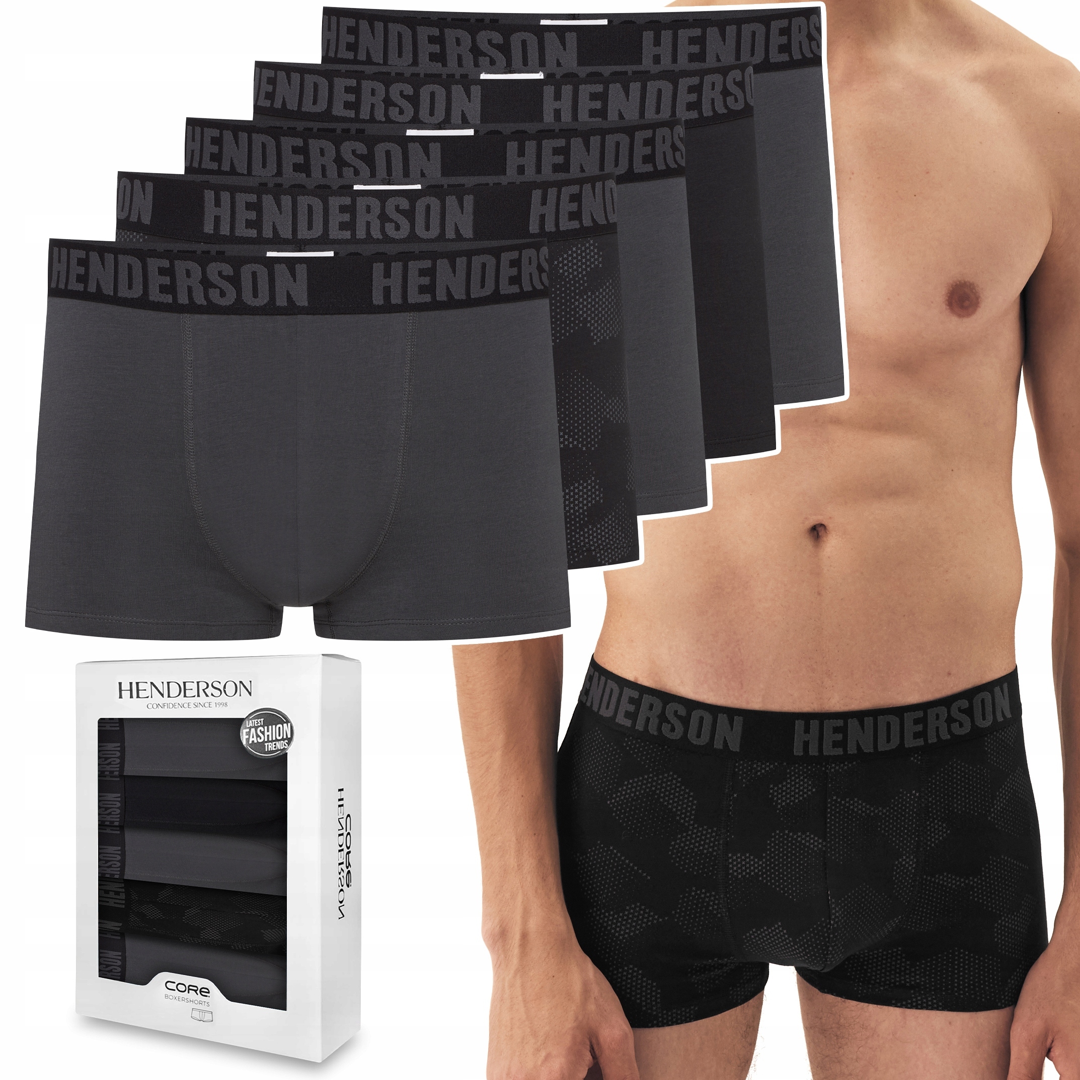 Henderson 43170 Soul pánské boxerky slipy bavlněné 5-PAK XL