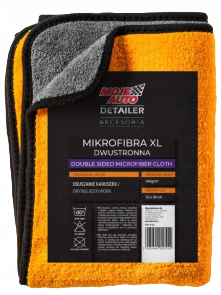 МОЙ АВТО DETAILER МИКРОФИБРА ДВУХСТОРОННЯЯ 60X90CM